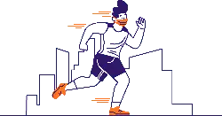 Person Running with Mask - mask - No Background PNG