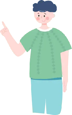 Cartoon Character in Green Clothing - smiling - High Resolution PNG