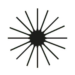 Radiant Pattern - lines - geometric shape - Transparent Background PNG
