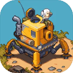 Pixel Explorer Robot - pixel art - High Resolution PNG