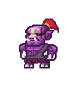 Purple Elephant - pixel art - No Background PNG