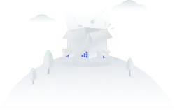 House in Storm - lightning - Transparent Background PNG