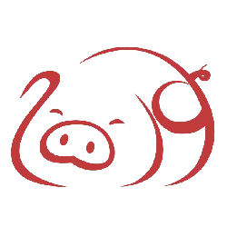 Pig - black background - High Resolution PNG