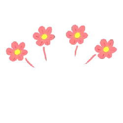 Pink Flowers - nature - cartoon - High Resolution PNG