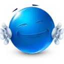 Smiling Face - happy - blue - Transparent Layer PNG