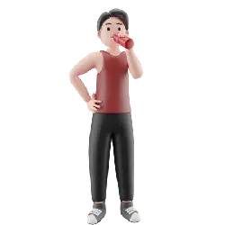 Cartoon Character Drinking a Drink - leisure - Free PNG