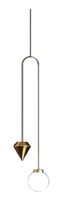 Conical Pendant Light - metal - No Watermark PNG