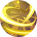 Golden Crystal Ball - stars - PNG