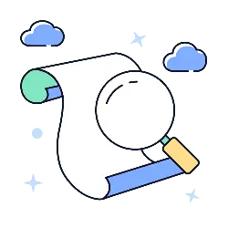 Magnifying Glass and Scroll - knowledge - Lossless PNG