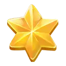 Gold Six-pointed Star - game prop - Transparent Background PNG