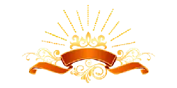 Gold Crown and Ribbon Pattern - logo - No Background PNG