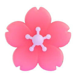 Pink Flower - plastic - pink - PNG