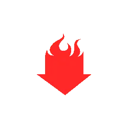 Flame Arrow - red - PNG Images