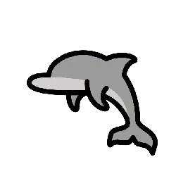 Dolphin - gray - No Background PNG