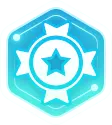 Star Badge - icon - hexagon - Free PNG