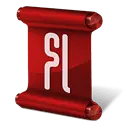 Red Scroll - icon - Transparent Background PNG