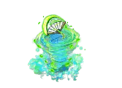Green Fan Whirlwind - magic - PNG