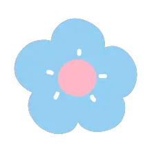 Blue Flower - simple - Fast Download PNG