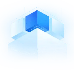 Blue Cube - geometric - High Resolution PNG