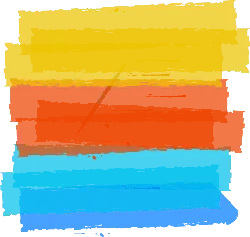 Colorful Striped Painting - color - No Background PNG