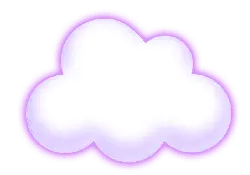 Glowing Cloud - purple - High Resolution PNG