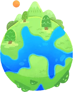 Cartoon Earth - nature - Free PNG