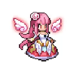 Pink Long-Haired Character - pixel art - Free Download PNG