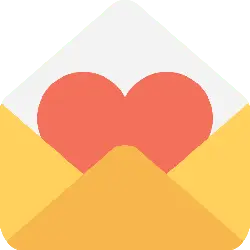 Heart Envelope - romance - gift - Transparent Background PNG