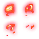 glowing number 9 - red - Transparent Background PNG