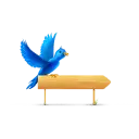 Blue Bird - arrow sign - Transparent Layer PNG