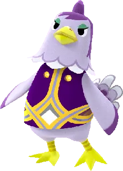 Purple Chicken - game character - High Resolution PNG