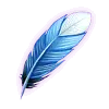 Blue Feather - lightweight - feather - PNG