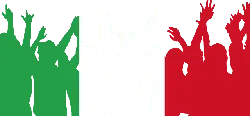 Italian Flag Background with Celebratory Silhouettes - silhouette - Free Download PNG