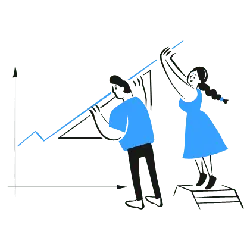 Man and Woman Measuring a Chart - measure - Transparent Layer PNG