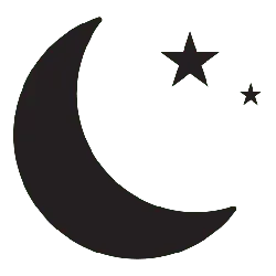 Crescent Moon and Stars - night sky - Trending PNG