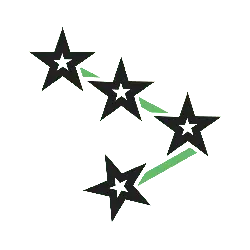 Star Pattern - green - black - High Resolution PNG