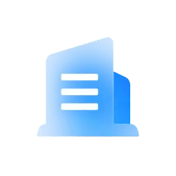 Blue Building Icon - technology - simple - High Resolution PNG