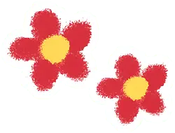 Red Flowers - red - pattern - PNG