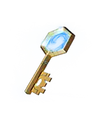 Gem Key - gold - Transparent Layer PNG