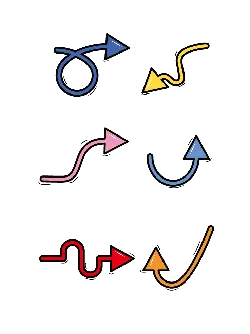 Colorful Arrows - Transparent Background PNG