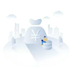 Man Sitting in Front of a Money Bag - person - Transparent Background PNG
