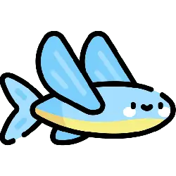 Flying Fish - yellow - PNG Images
