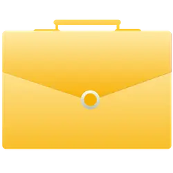 Yellow Briefcase - office - Transparent Background PNG