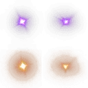Purple Star and Orange Star - shining - No Watermark PNG