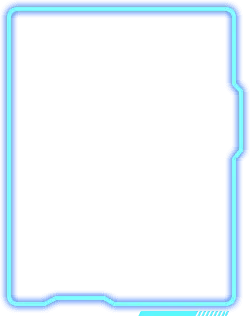 Blue Neon Light Frame - No Background PNG