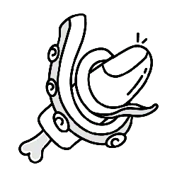 Cat Paw - white lines - Free PNG