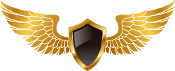 Golden Wings Shield - emblem - Lossless PNG