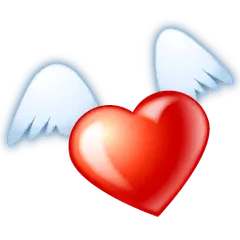 Heart with Wings - High Resolution PNG