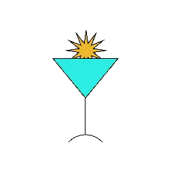 Sun and Inverted Triangle - symbol - Free Download PNG