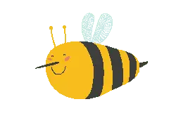 Cartoon Bee - happiness - Free Download PNG
